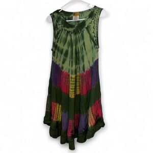 💚 Boho Tie-Dye Sleeveless Dress 💚